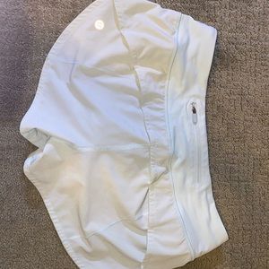 lululemon speed up shorts ocean air size 6, worn a couple times! 2.5 inch